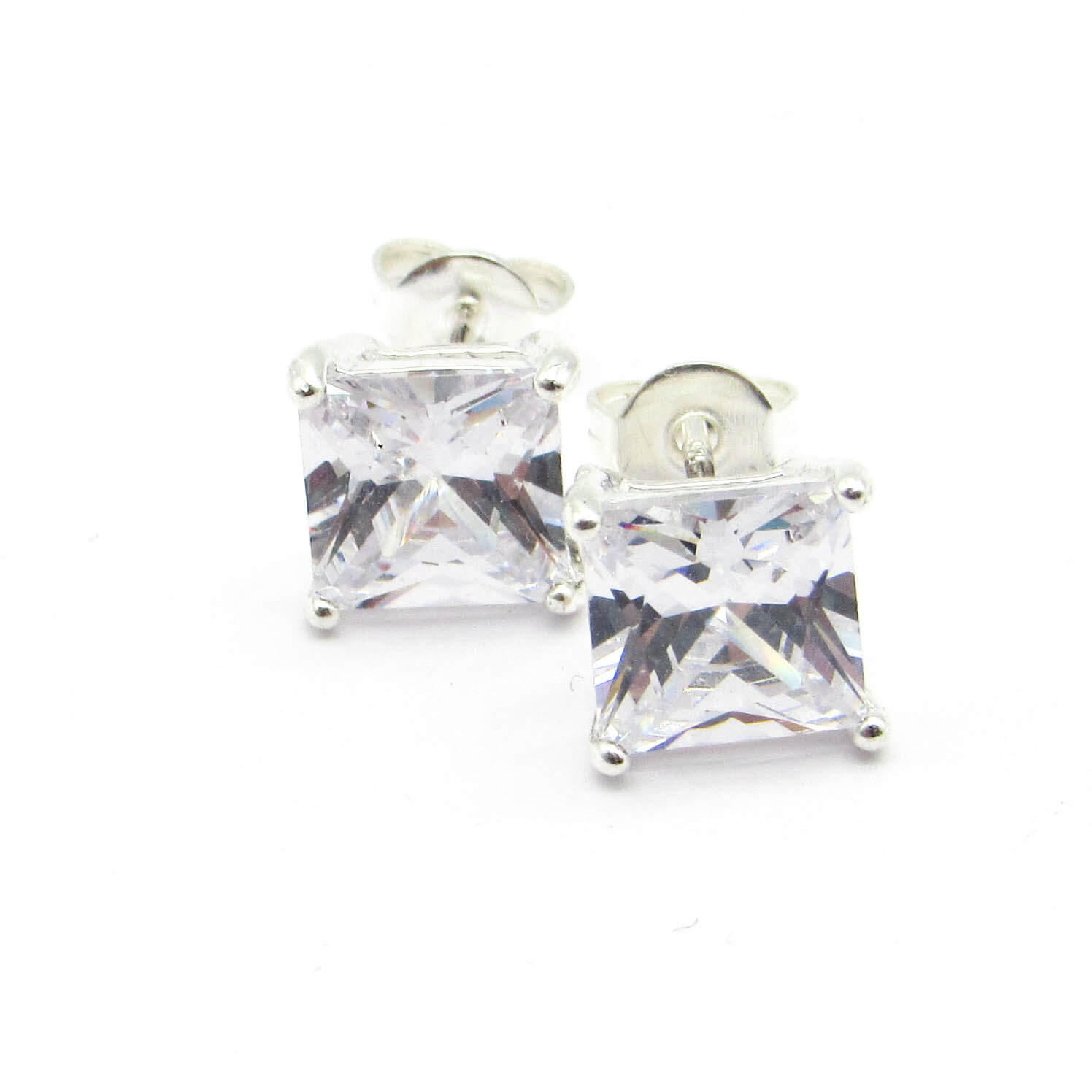 AROS CUBIC 7x7MM GRIFAS /PLATA