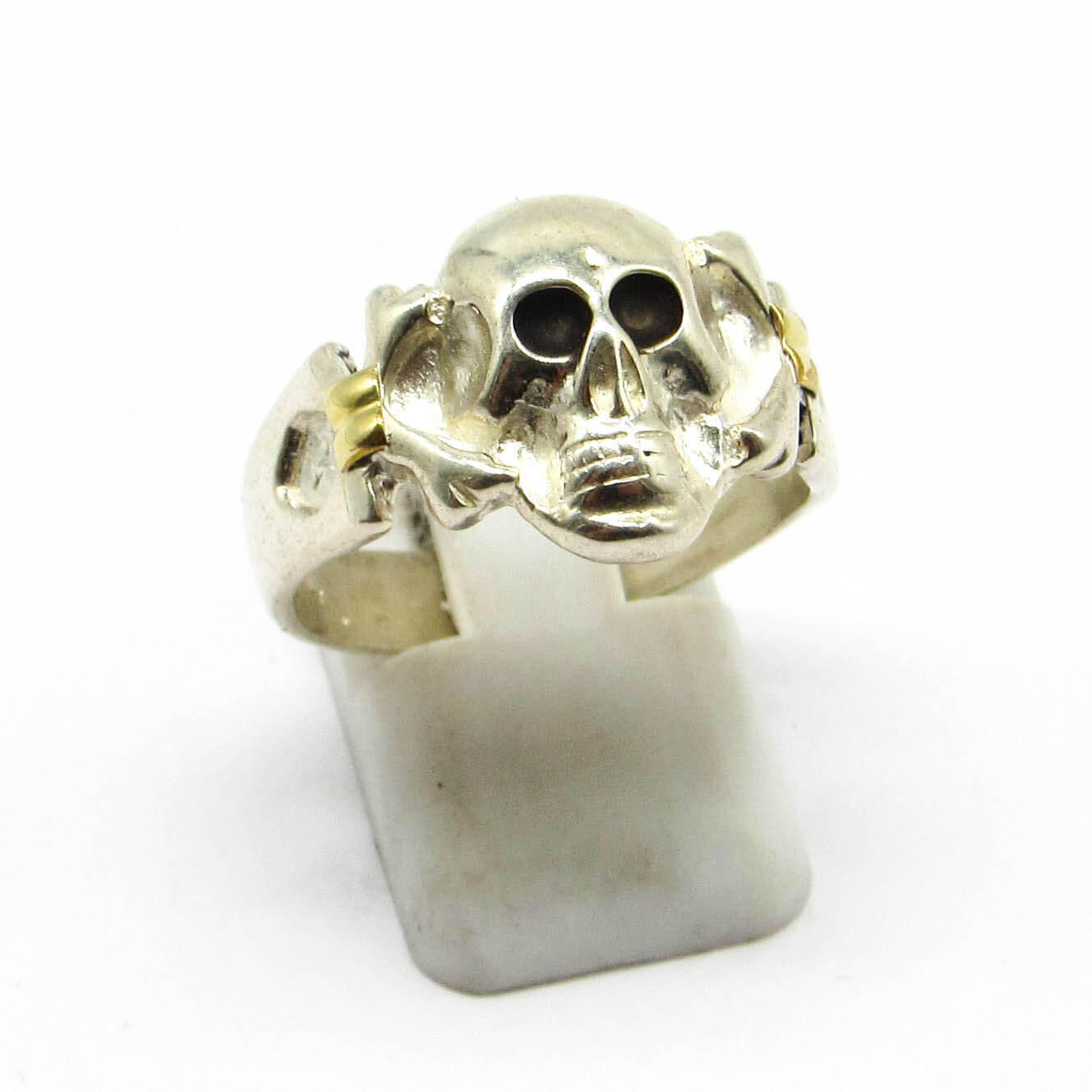 ANILLO CALAVERA /PLATA Y ORO