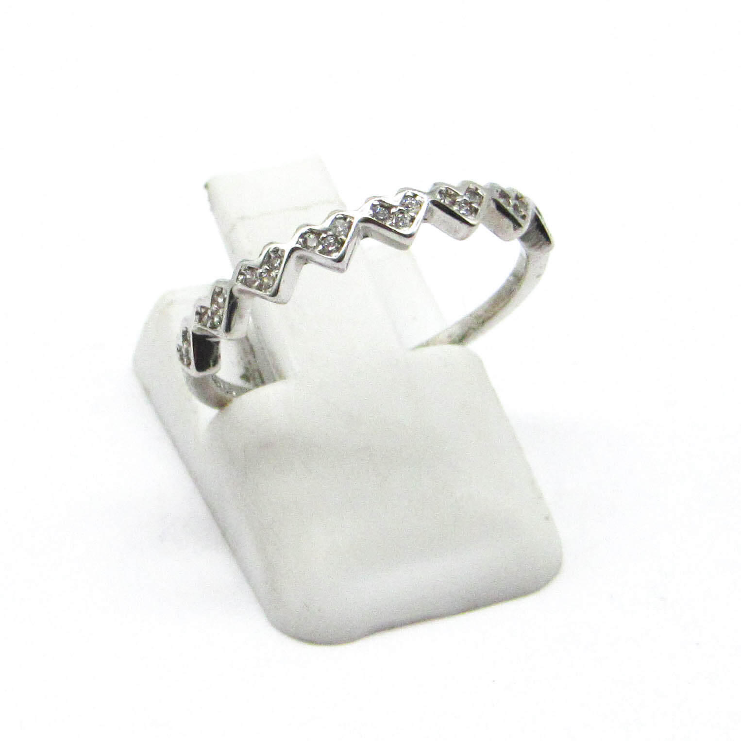 ANILLO CORAZONES CUBICS /PLATA